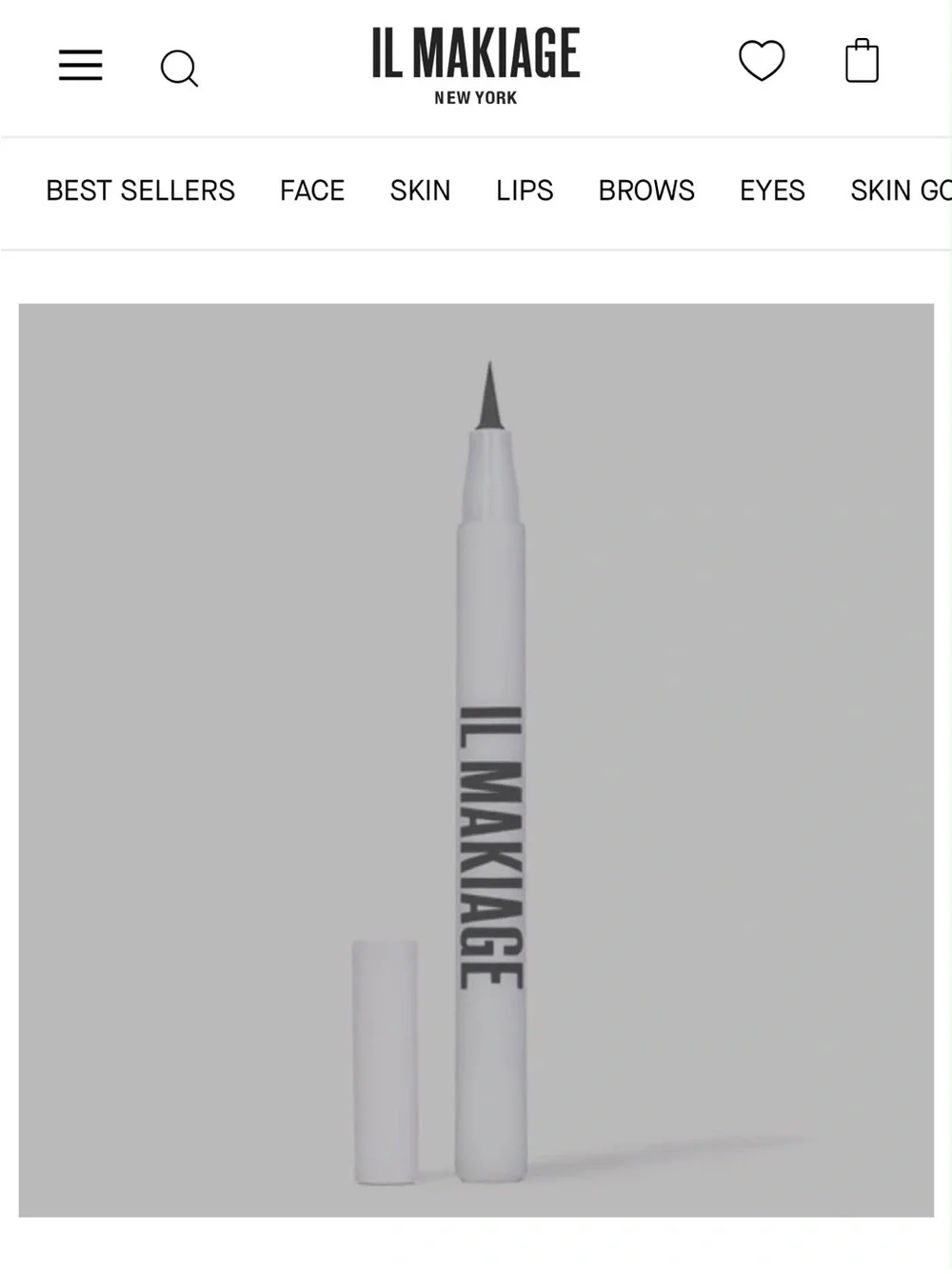 IL MAKIAGE Liquid Eyeliner Pen – White Barrel with Black Tip